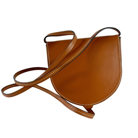 LOEWE Tan Leather Mini Heel Crossbody Pouch Bag Made in Spain - Picture 10 of 13